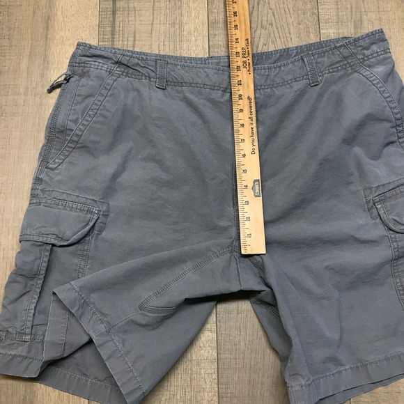 L.L. Bean Shorts Mens Size 42 Gray Cargo Ripstop Allagash Hiking Cotton Canvas‎ - Picture 8 of 10
